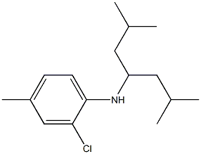 2-chloro-N-(2,6-dimethylheptan-4-yl)-4-methylaniline 구조식 이미지