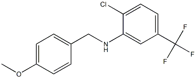2-chloro-N-[(4-methoxyphenyl)methyl]-5-(trifluoromethyl)aniline 구조식 이미지
