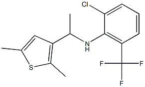 2-chloro-N-[1-(2,5-dimethylthiophen-3-yl)ethyl]-6-(trifluoromethyl)aniline Structure