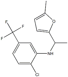 2-chloro-N-[1-(5-methylfuran-2-yl)ethyl]-5-(trifluoromethyl)aniline 구조식 이미지