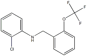 2-chloro-N-{[2-(trifluoromethoxy)phenyl]methyl}aniline Structure