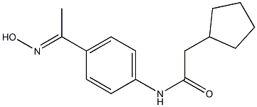 2-cyclopentyl-N-{4-[(1E)-N-hydroxyethanimidoyl]phenyl}acetamide Structure