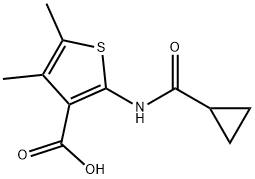 2-cyclopropaneamido-4,5-dimethylthiophene-3-carboxylic acid 구조식 이미지