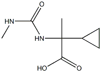 2-cyclopropyl-2-{[(methylamino)carbonyl]amino}propanoic acid 구조식 이미지