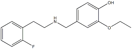 2-ethoxy-4-({[2-(2-fluorophenyl)ethyl]amino}methyl)phenol 구조식 이미지