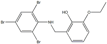 2-ethoxy-6-{[(2,4,6-tribromophenyl)amino]methyl}phenol 구조식 이미지