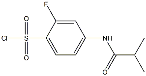 2-fluoro-4-(2-methylpropanamido)benzene-1-sulfonyl chloride 구조식 이미지