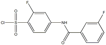 2-fluoro-4-[(3-fluorobenzene)amido]benzene-1-sulfonyl chloride 구조식 이미지