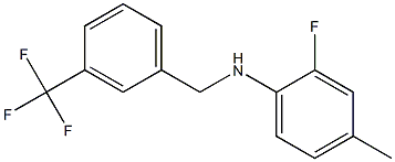 2-fluoro-4-methyl-N-{[3-(trifluoromethyl)phenyl]methyl}aniline 구조식 이미지