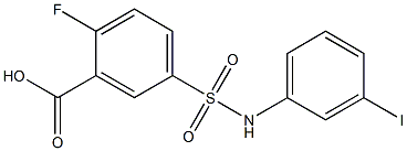 2-fluoro-5-[(3-iodophenyl)sulfamoyl]benzoic acid Structure