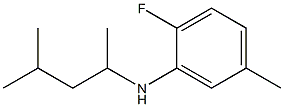 2-fluoro-5-methyl-N-(4-methylpentan-2-yl)aniline Structure