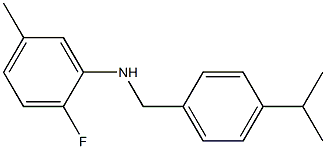 2-fluoro-5-methyl-N-{[4-(propan-2-yl)phenyl]methyl}aniline 구조식 이미지