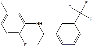 2-fluoro-5-methyl-N-{1-[3-(trifluoromethyl)phenyl]ethyl}aniline 구조식 이미지