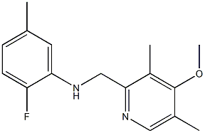 2-fluoro-N-[(4-methoxy-3,5-dimethylpyridin-2-yl)methyl]-5-methylaniline Structure