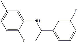 2-fluoro-N-[1-(3-fluorophenyl)ethyl]-5-methylaniline Structure