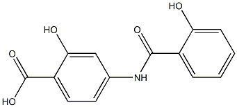 2-hydroxy-4-[(2-hydroxybenzoyl)amino]benzoic acid 구조식 이미지