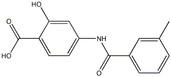 2-hydroxy-4-[(3-methylbenzoyl)amino]benzoic acid 구조식 이미지