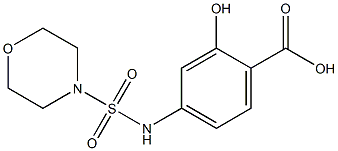 2-hydroxy-4-[(morpholine-4-sulfonyl)amino]benzoic acid 구조식 이미지