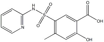 2-hydroxy-4-methyl-5-(pyridin-2-ylsulfamoyl)benzoic acid Structure