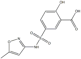 2-hydroxy-5-[(5-methyl-1,2-oxazol-3-yl)sulfamoyl]benzoic acid Structure