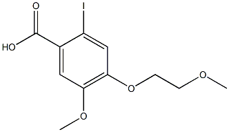 2-iodo-5-methoxy-4-(2-methoxyethoxy)benzoic acid Structure