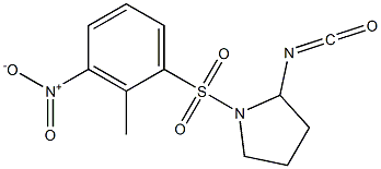 2-isocyanato-1-[(2-methyl-3-nitrobenzene)sulfonyl]pyrrolidine Structure