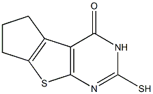2-mercapto-3,5,6,7-tetrahydro-4H-cyclopenta[4,5]thieno[2,3-d]pyrimidin-4-one 구조식 이미지