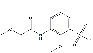 2-methoxy-3-(2-methoxyacetamido)-5-methylbenzene-1-sulfonyl chloride Structure