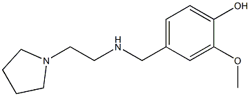 2-methoxy-4-({[2-(pyrrolidin-1-yl)ethyl]amino}methyl)phenol Structure