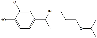 2-methoxy-4-(1-{[3-(propan-2-yloxy)propyl]amino}ethyl)phenol Structure