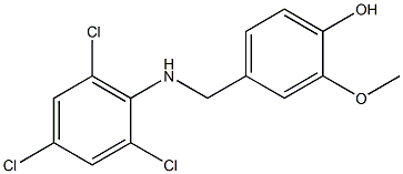 2-methoxy-4-{[(2,4,6-trichlorophenyl)amino]methyl}phenol 구조식 이미지