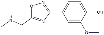 2-methoxy-4-{5-[(methylamino)methyl]-1,2,4-oxadiazol-3-yl}phenol 구조식 이미지