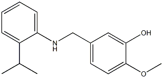 2-methoxy-5-({[2-(propan-2-yl)phenyl]amino}methyl)phenol Structure