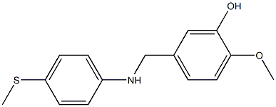 2-methoxy-5-({[4-(methylsulfanyl)phenyl]amino}methyl)phenol Structure