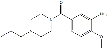 2-methoxy-5-[(4-propylpiperazin-1-yl)carbonyl]aniline 구조식 이미지