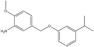 2-methoxy-5-[3-(propan-2-yl)phenoxymethyl]aniline Structure