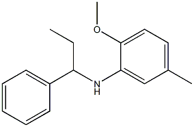 2-methoxy-5-methyl-N-(1-phenylpropyl)aniline 구조식 이미지