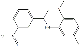 2-methoxy-5-methyl-N-[1-(3-nitrophenyl)ethyl]aniline 구조식 이미지