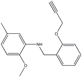 2-methoxy-5-methyl-N-{[2-(prop-2-yn-1-yloxy)phenyl]methyl}aniline Structure