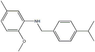 2-methoxy-5-methyl-N-{[4-(propan-2-yl)phenyl]methyl}aniline 구조식 이미지