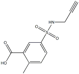 2-methyl-5-[(prop-2-ynylamino)sulfonyl]benzoic acid 구조식 이미지