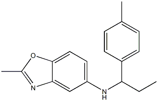 2-methyl-N-[1-(4-methylphenyl)propyl]-1,3-benzoxazol-5-amine Structure