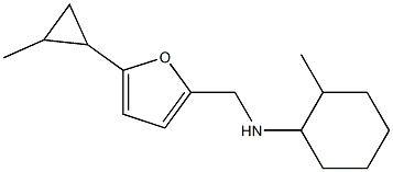 2-methyl-N-{[5-(2-methylcyclopropyl)furan-2-yl]methyl}cyclohexan-1-amine Structure