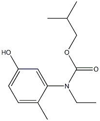 2-methylpropyl N-ethyl-N-(5-hydroxy-2-methylphenyl)carbamate 구조식 이미지