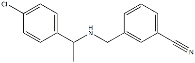 3-({[1-(4-chlorophenyl)ethyl]amino}methyl)benzonitrile 구조식 이미지