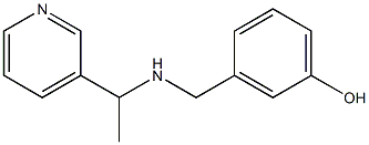 3-({[1-(pyridin-3-yl)ethyl]amino}methyl)phenol Structure