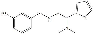 3-({[2-(dimethylamino)-2-(thiophen-2-yl)ethyl]amino}methyl)phenol Structure