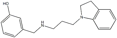 3-({[3-(2,3-dihydro-1H-indol-1-yl)propyl]amino}methyl)phenol 구조식 이미지