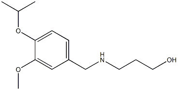 3-({[3-methoxy-4-(propan-2-yloxy)phenyl]methyl}amino)propan-1-ol 구조식 이미지