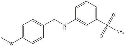 3-({[4-(methylsulfanyl)phenyl]methyl}amino)benzene-1-sulfonamide Structure